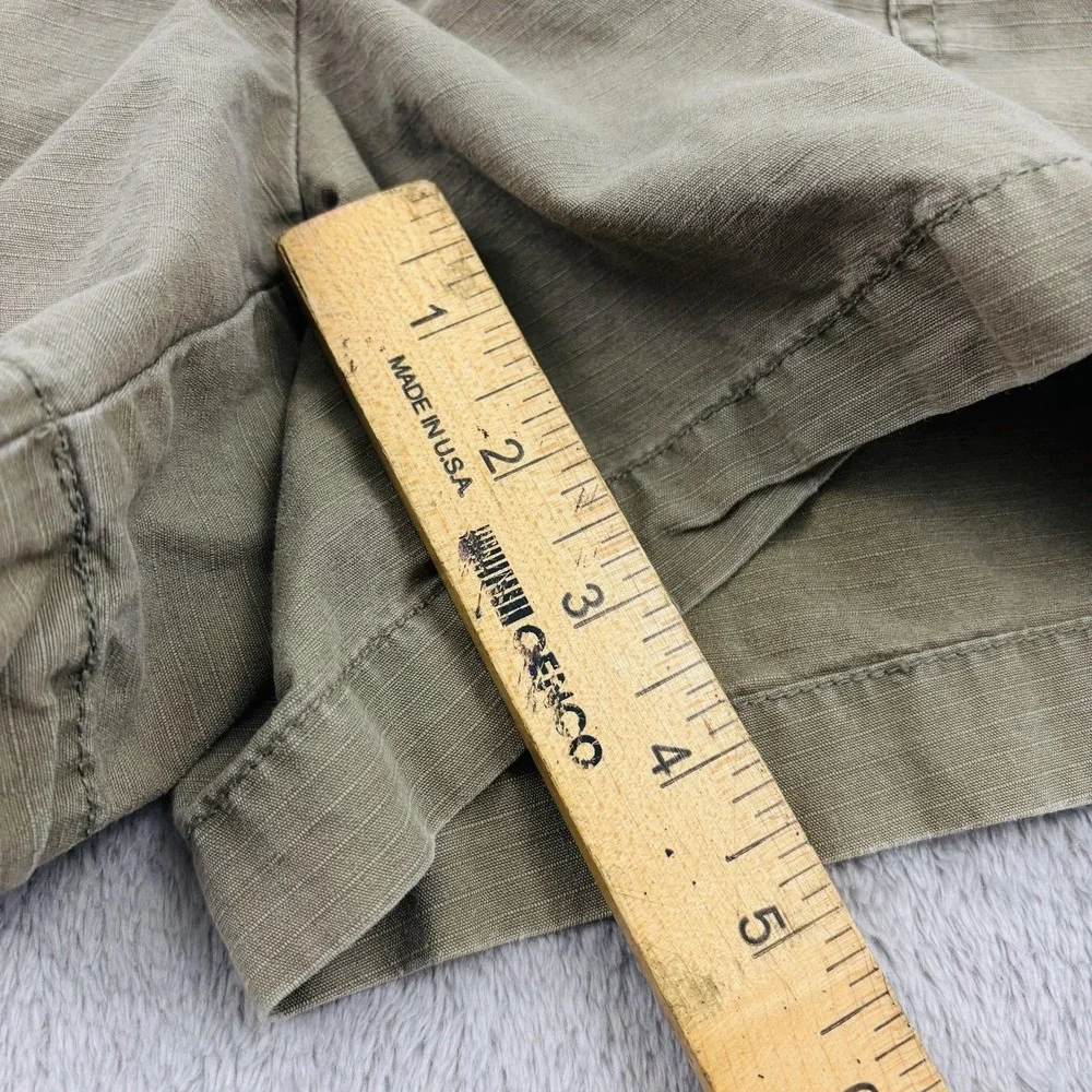 VTG Y2K J Crew Low Fit Shorts Womens 6 Olive Green Cotton Casual Utility Pockets